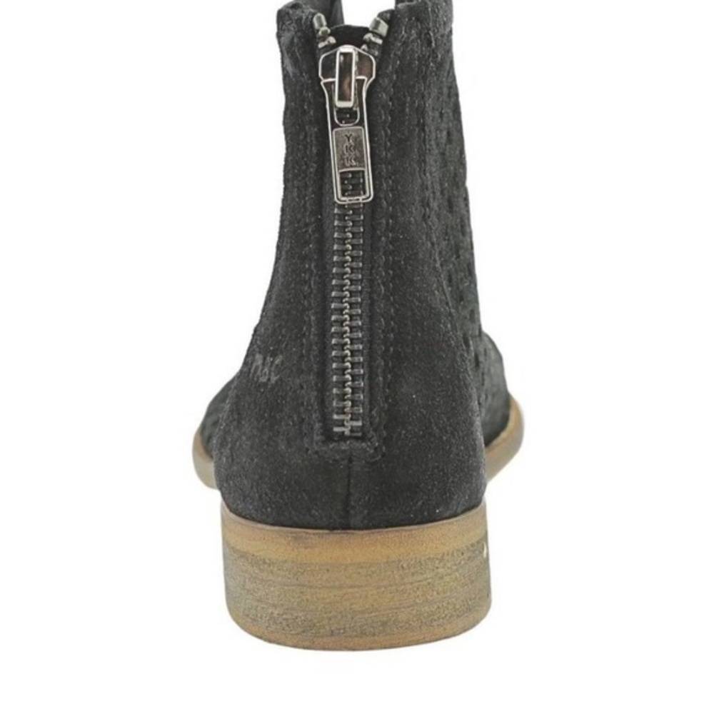 NWT Musse & Cloud Aira Anthro Modcloth Suede Perforated Peep Toe Ankle Booties - Picture 3 of 8